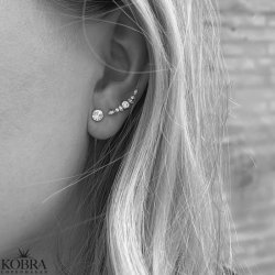 "Evie" sterling slv restikker med hvide sten