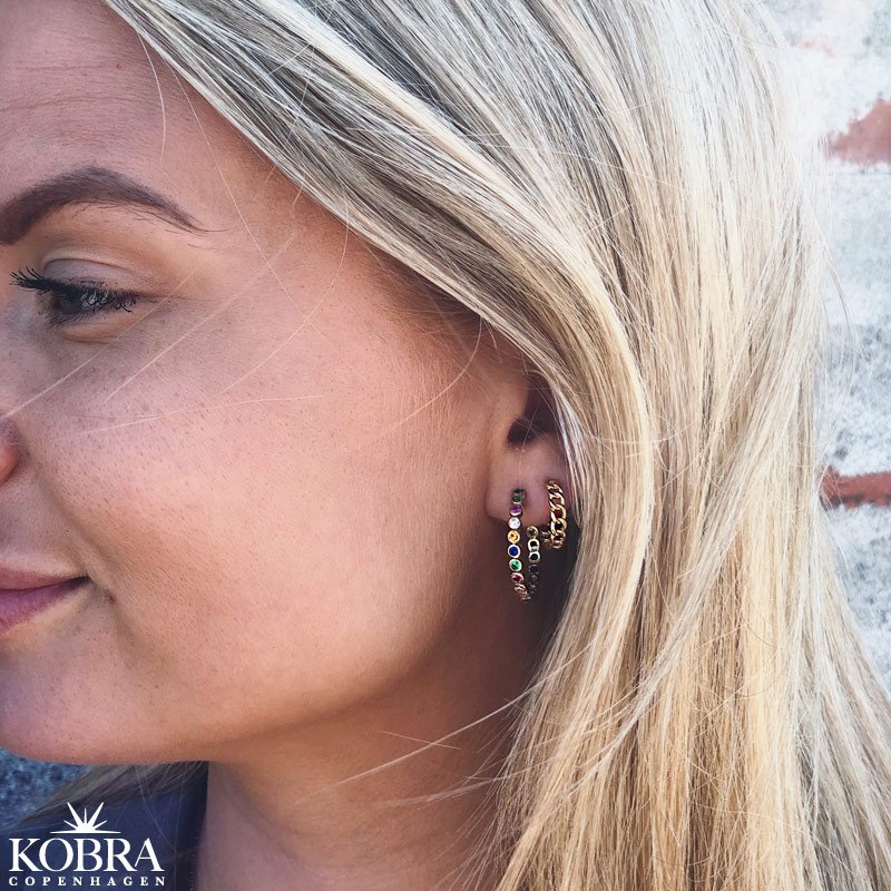 "Billie" sm 18k forgyldt creolere i "kde"