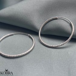 "Stacy" slv hoops med vedhng