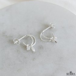 "Avenly" slv restikker med sten