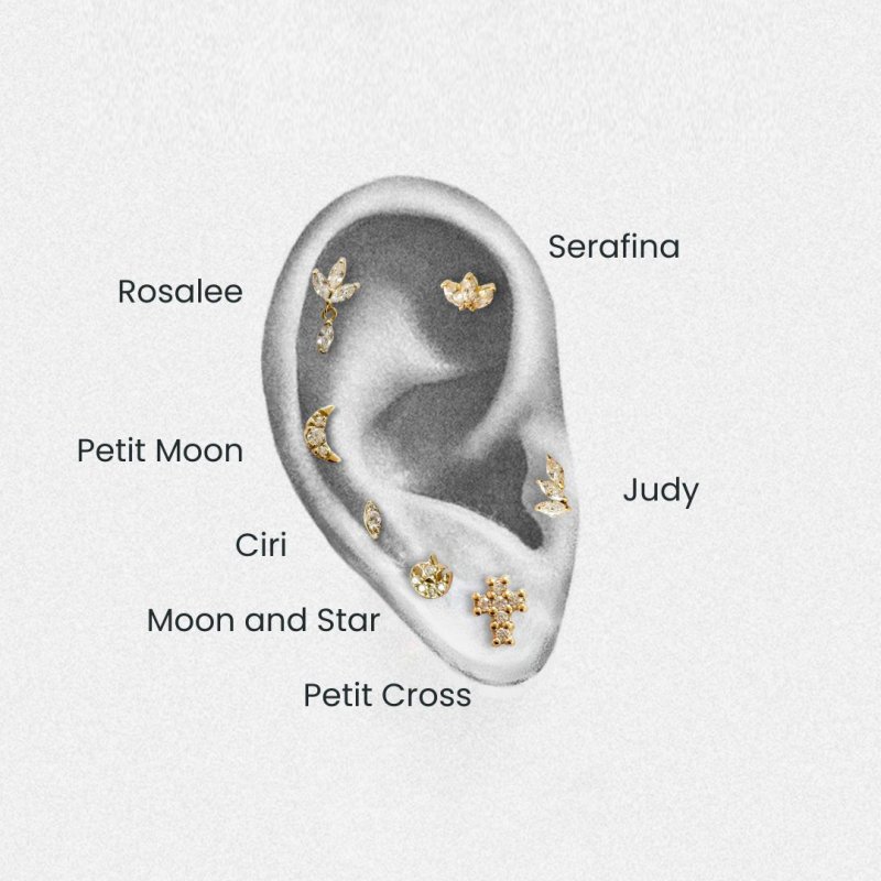 "Petit Moon" Piercing � 1 stk.