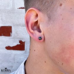 "Trent" restik med sort zirkonia sten