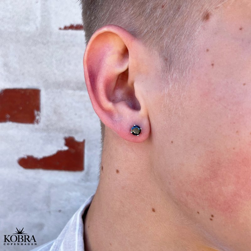 "Trent" restik med sort zirkonia sten