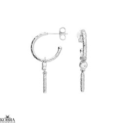 "Pippi" slv "slange" reringe med hvide sten