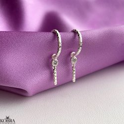 "Pippi" slv "slange" reringe med hvide sten