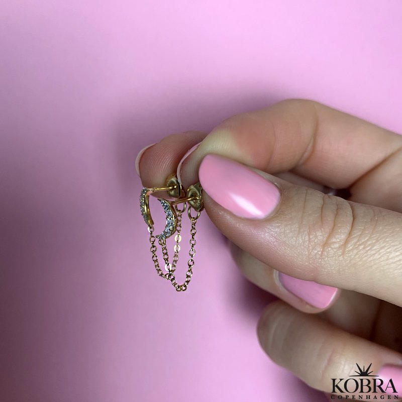 "Raven" mne reringe i guld med guldkde