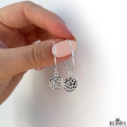 "Elizabeth" slv hoops med hammerslet vedhng