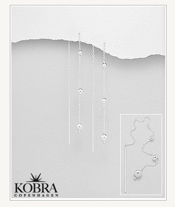 "Helium" slv reringe med slv kugler