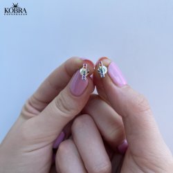 "Spring" sterling silver earrings with colored stones