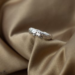 "Jagger" stor organisk chunky sølv ring