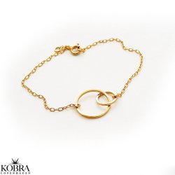 "Oslo" 14 karat forgyldt armbnd med cirkler