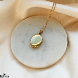 "Ophelia" Gold locket with ornament 