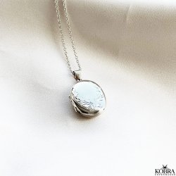 "Ophelia" slv medaljon med med personlig gravering