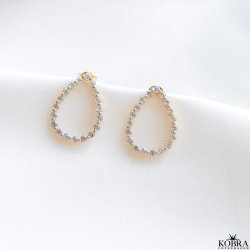 "Lara" drbeformet guld reringe med sten