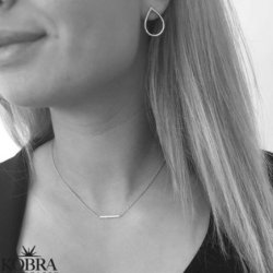 "Ingrid" drop shaped earrings in sterling silver