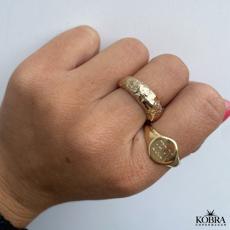 "Jagger" organisk chunky guld ring