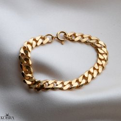 "Clinton" 10mm panzer armbånd forgyldt med 18 karat