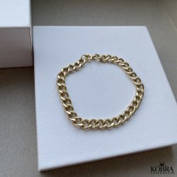 "Panzer" 18 karat forgyldt panzer armbnd til mnd