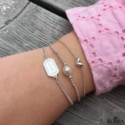 "Tarot" panzerkde armbnd i slv med personlig gravering