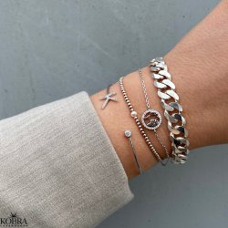 "Zoey" Personal bracelet with your initial - in silver or gold plated