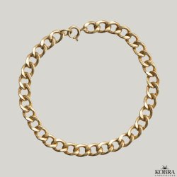 "Panzer" 18 karat forgyldt armbnd med brede led