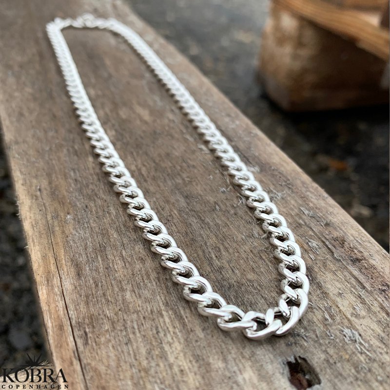 "Panzer" chunky slv halskde