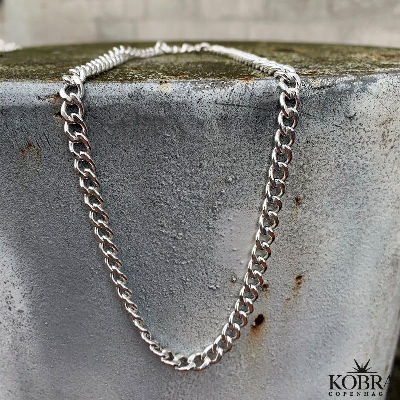 "Panzer" chunky slv halskde