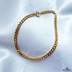 "Clinton" 3mm panzer armbnd forgyldt med 18 karat