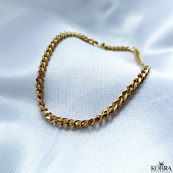 "Clinton" 3mm panzer armbnd forgyldt med 18 karat