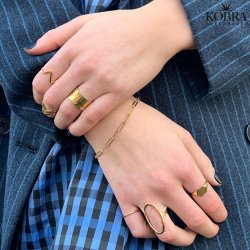 "Quinn" 18 karat forgyldt armbnd