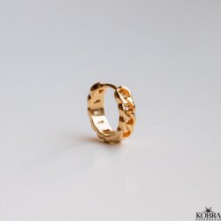 "Billie" guld "panzer" rering, 1 stk