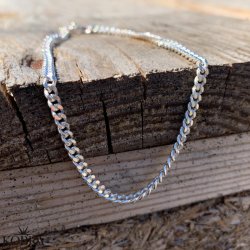 "Clinton" 3mm panzer ankelkde i sterling slv