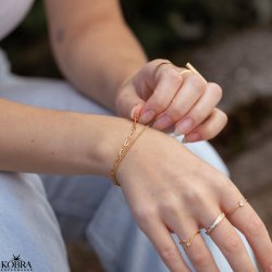 "Cassidy" guld ring med sten og kde