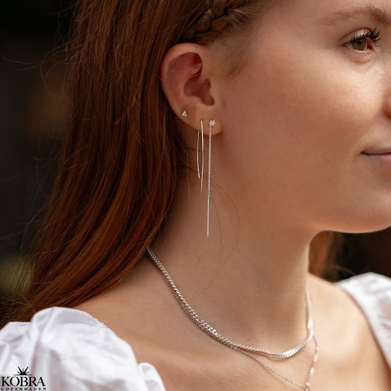 "Clinton" 3mm panzer halskde i sterling slv