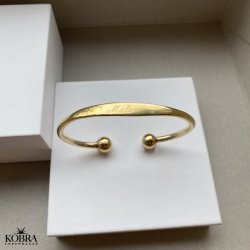 "Payton" guld armbnd med gravering