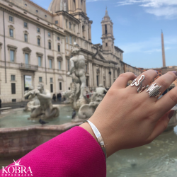 "Empire" hndlavet ring i sterling slv 