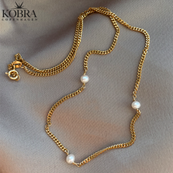 "Monroe" guld perlehalskde