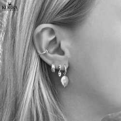 "Vegas" slv earcuff med drbeformet sten