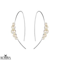 "Allison" smukke slv reringe med gte ferskvandsperler