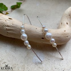 "Allison" smukke slv reringe med gte ferskvandsperler