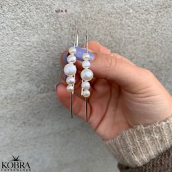 "Allison" smukke slv reringe med gte ferskvandsperler