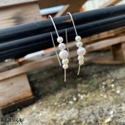 "Allison" smukke slv reringe med gte ferskvandsperler