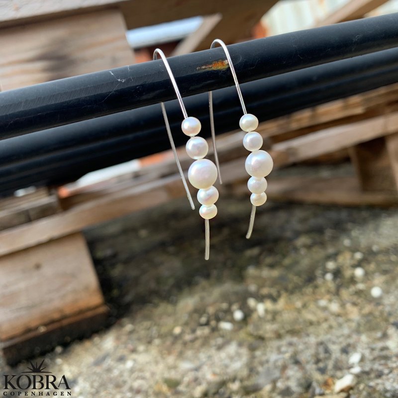 "Allison" smukke slv reringe med gte ferskvandsperler