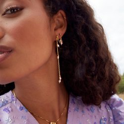 "Wilma" pearl earrings in gold for