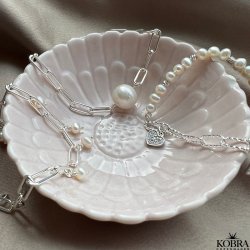 "Penelope" slv armbnd med stor ferskvandsperle