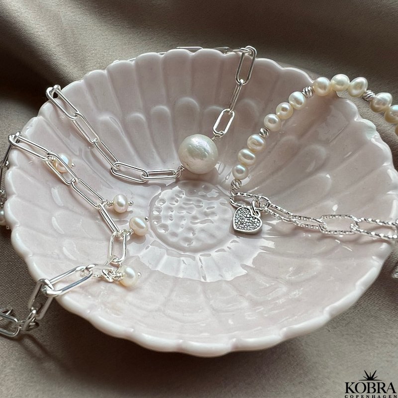 "Penelope" slv armbnd med stor ferskvandsperle