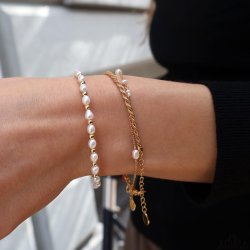 "Rope" smukt snoet guld armbånd