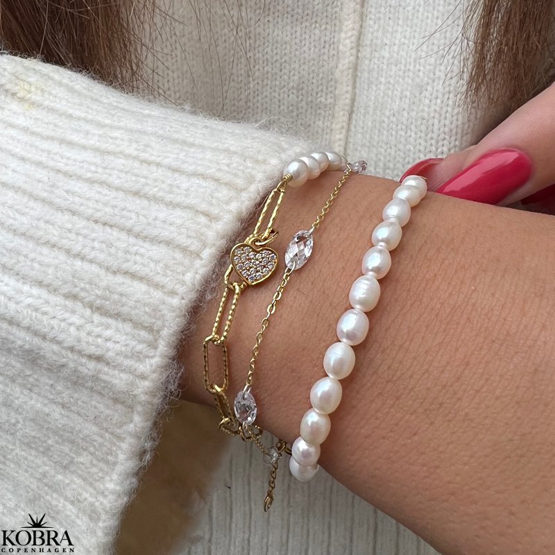 "Kimberly" gold bracelet with zirconia stones