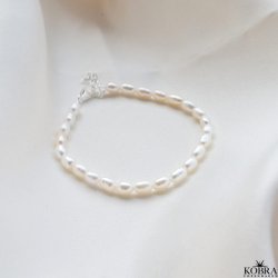 "Joanna" perle armbnd med slv lukning