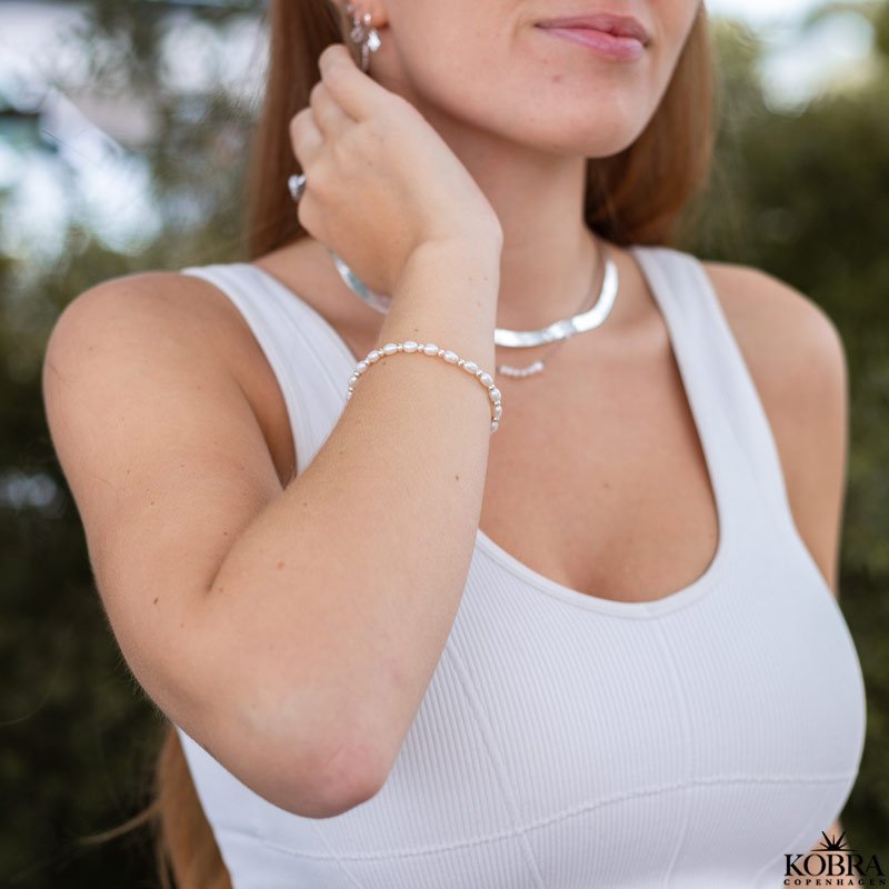 "Mason" bred chunky sildebens slangekde i slv